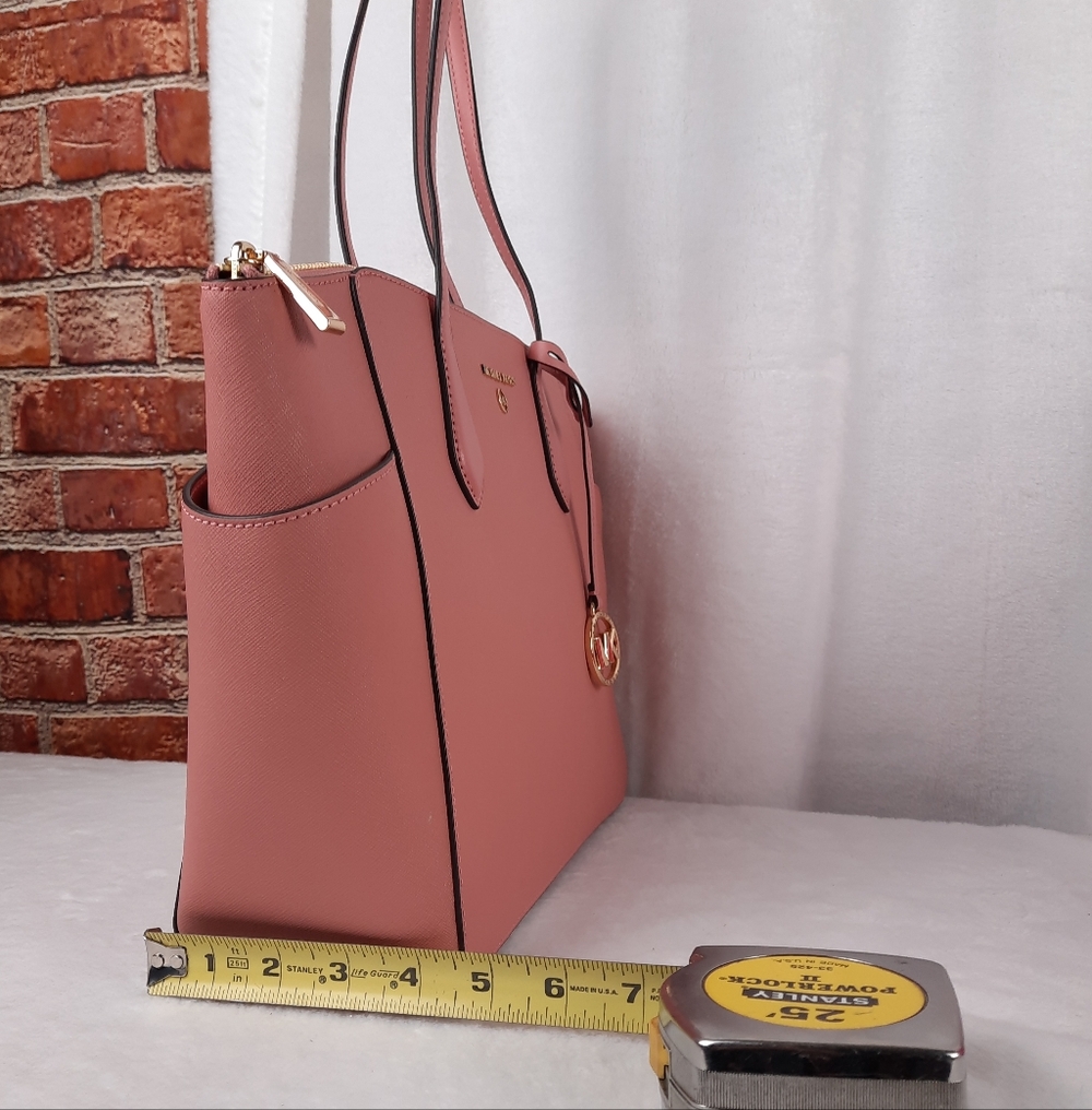 Michael Kors Genuine Saffiano Leather Blush Pink Tote Bag - Picture 15 of 16